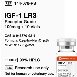 IGF-1 LR3 (Receptor Grade) 100mcg x 10 Vials