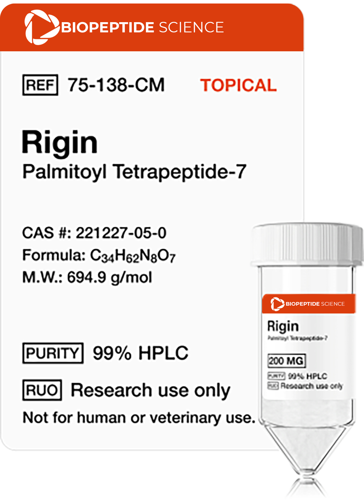 Buy Rigin 200mg (Palmitoyl Tetrapeptide-7) (Topical)