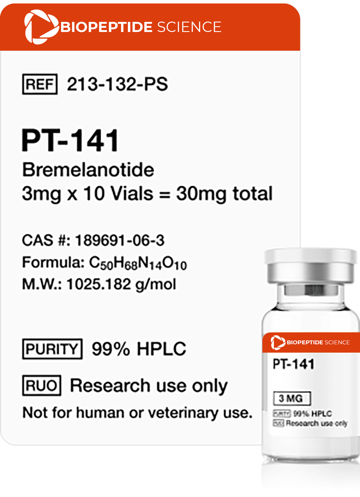 PT-141 (3mg x 10 Vials = 30mg)